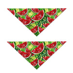 Tropical Leaves Watermelon Pattern Print Dog Bandana