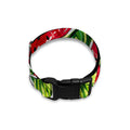 Tropical Leaves Watermelon Pattern Print Dog Collar
