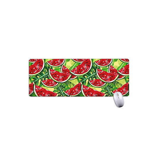 Tropical Leaves Watermelon Pattern Print Extended Mouse Pad