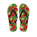 Tropical Leaves Watermelon Pattern Print Flip Flops