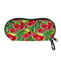 Tropical Leaves Watermelon Pattern Print Glasses Case