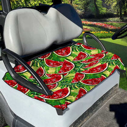 Tropical Leaves Watermelon Pattern Print Golf Cart Seat Cover
