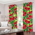 Tropical Leaves Watermelon Pattern Print Grommet Curtains