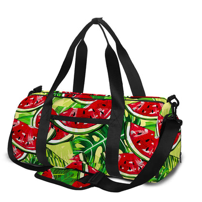 Tropical Leaves Watermelon Pattern Print Gym Bag