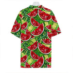 Tropical Leaves Watermelon Pattern Print Hawaiian Shirt