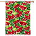 Tropical Leaves Watermelon Pattern Print House Flag
