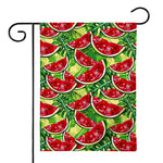 Tropical Leaves Watermelon Pattern Print House Flag