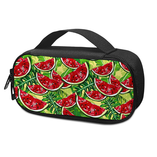 Tropical Leaves Watermelon Pattern Print Insulin Cooler Travel Case