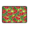 Tropical Leaves Watermelon Pattern Print Kitchen Mat