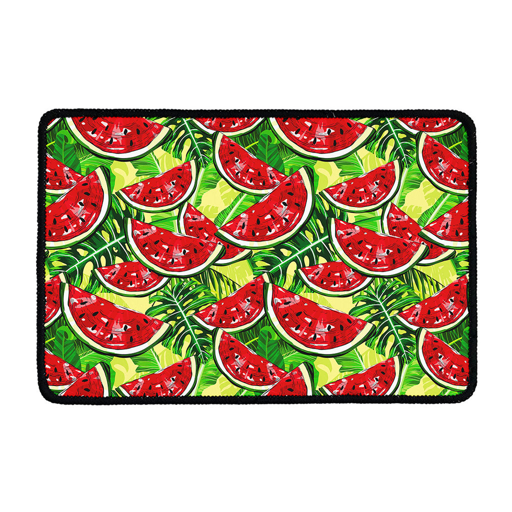 Tropical Leaves Watermelon Pattern Print Kitchen Mat