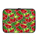 Tropical Leaves Watermelon Pattern Print Laptop Sleeve