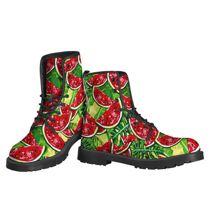 Tropical Leaves Watermelon Pattern Print Backpack