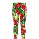 Tropical Leaves Watermelon Pattern Print Men's leggings