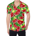 Tropical Leaves Watermelon Pattern Print Men's Shirt