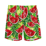 Tropical Leaves Watermelon Pattern Print Men's Sports Shorts