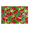 Tropical Leaves Watermelon Pattern Print Placemat