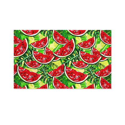 Tropical Leaves Watermelon Pattern Print Polyester Flag