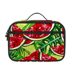 Tropical Leaves Watermelon Pattern Print Portable Lunch Bag