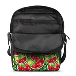 Tropical Leaves Watermelon Pattern Print Rectangular Crossbody Bag