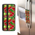 Tropical Leaves Watermelon Pattern Print Refrigerator Handle Covers