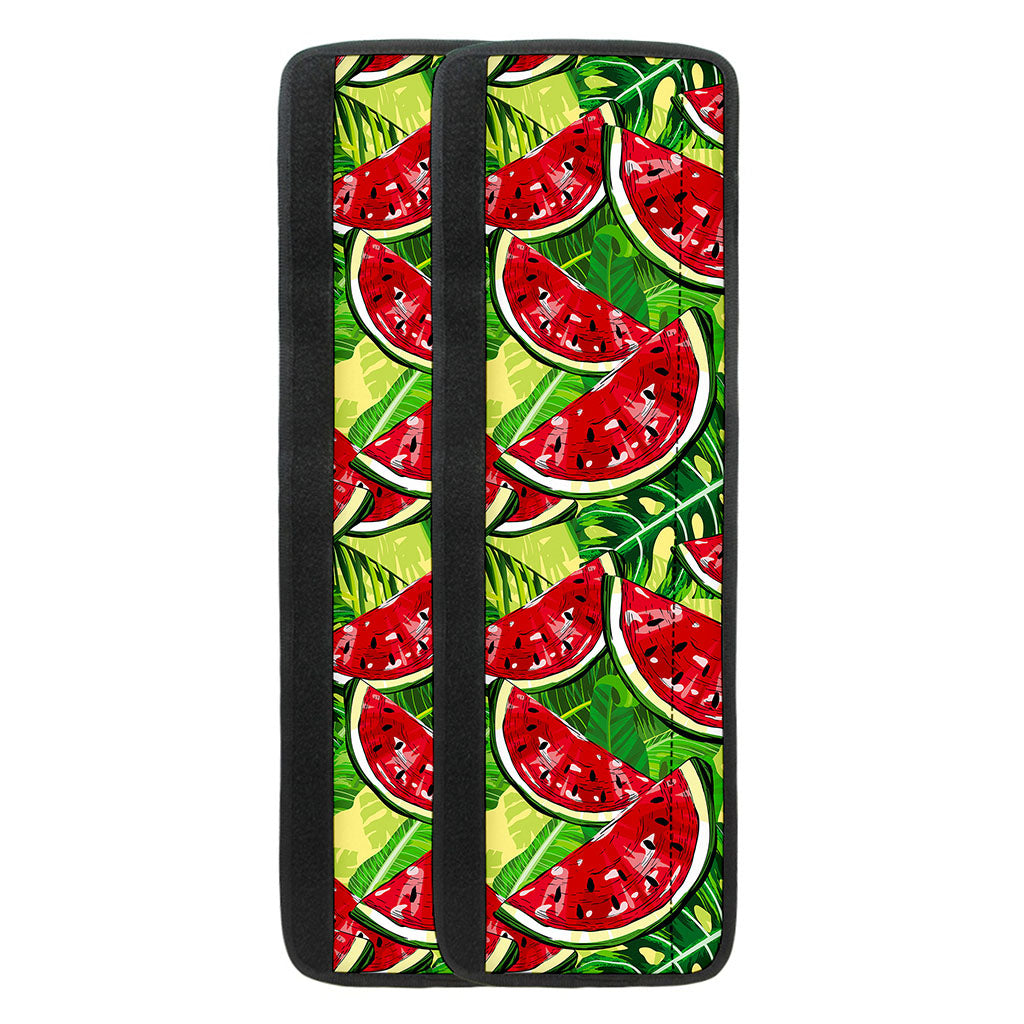 Tropical Leaves Watermelon Pattern Print Refrigerator Handle Covers