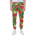 Tropical Leaves Watermelon Pattern Print Joggers