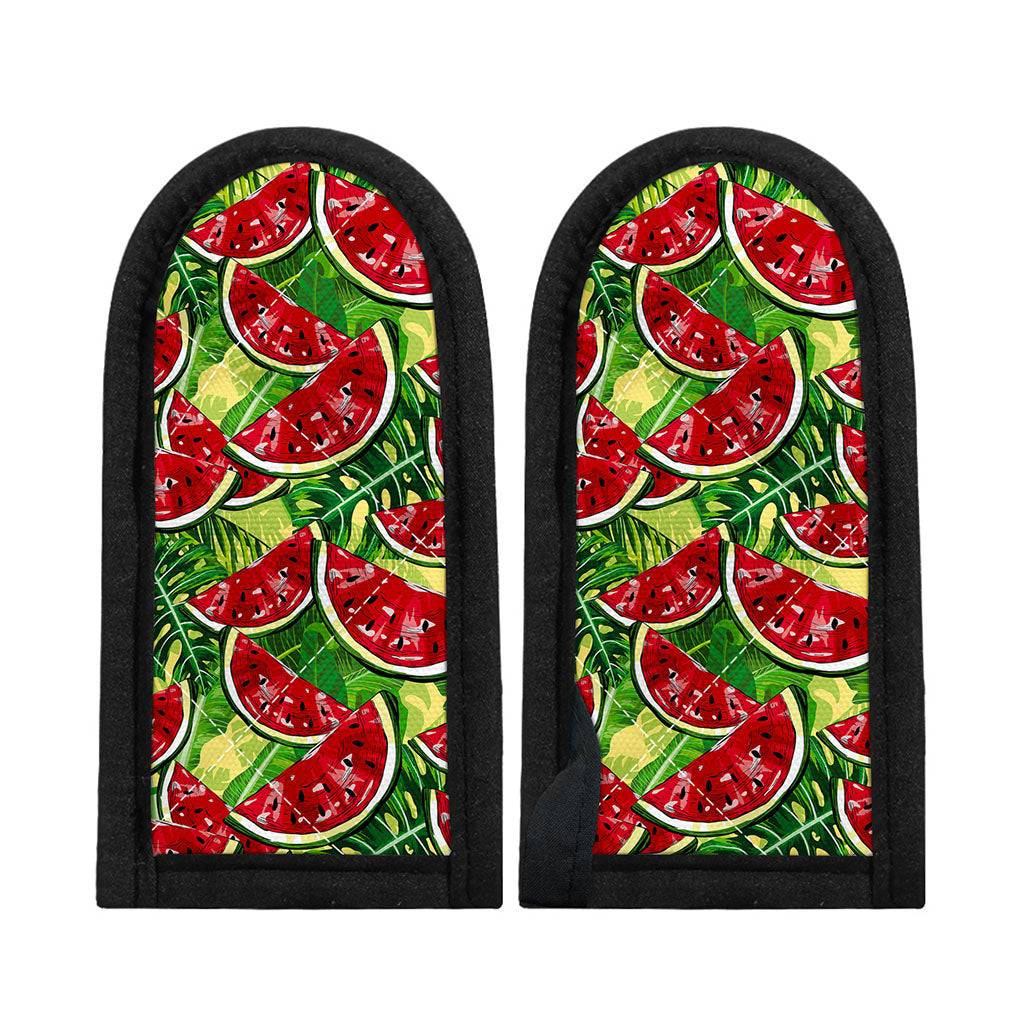 Tropical Leaves Watermelon Pattern Print Skillet Handle Cover