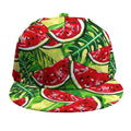 Tropical Leaves Watermelon Pattern Print Snapback Cap