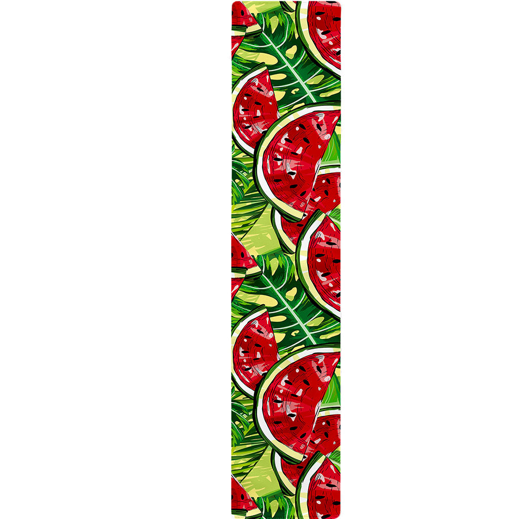 Tropical Leaves Watermelon Pattern Print Table Runner