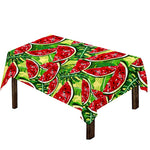 Tropical Leaves Watermelon Pattern Print Tablecloth