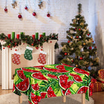 Tropical Leaves Watermelon Pattern Print Tablecloth