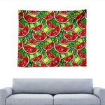 Tropical Leaves Watermelon Pattern Print Tapestry