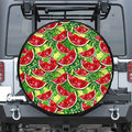 Tropical Leaves Watermelon Pattern Print Tire Cover