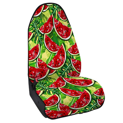 Tropical Leaves Watermelon Pattern Print Waterproof Car Seat Cover