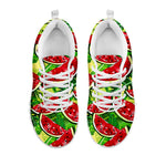 Tropical Leaves Watermelon Pattern Print White Running Shoes