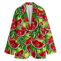 Tropical Leaves Watermelon Pattern Print Women's Blazer