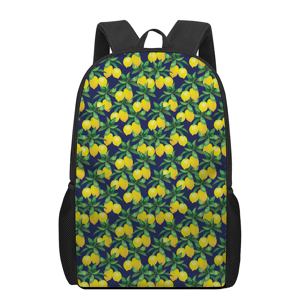Tropical Lemon Pattern Print 17 Inch Backpack