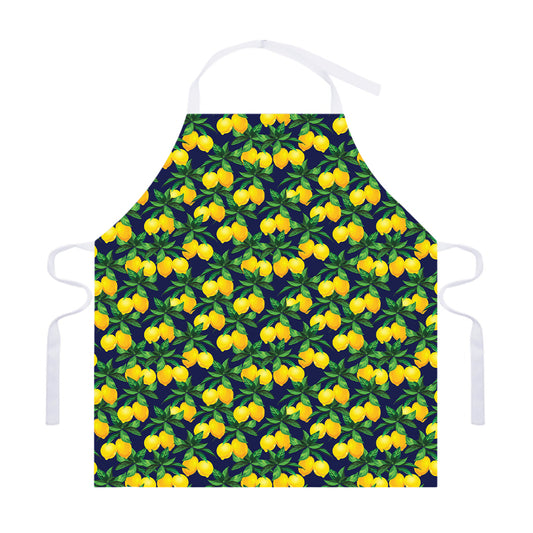Tropical Lemon Pattern Print Adjustable Apron