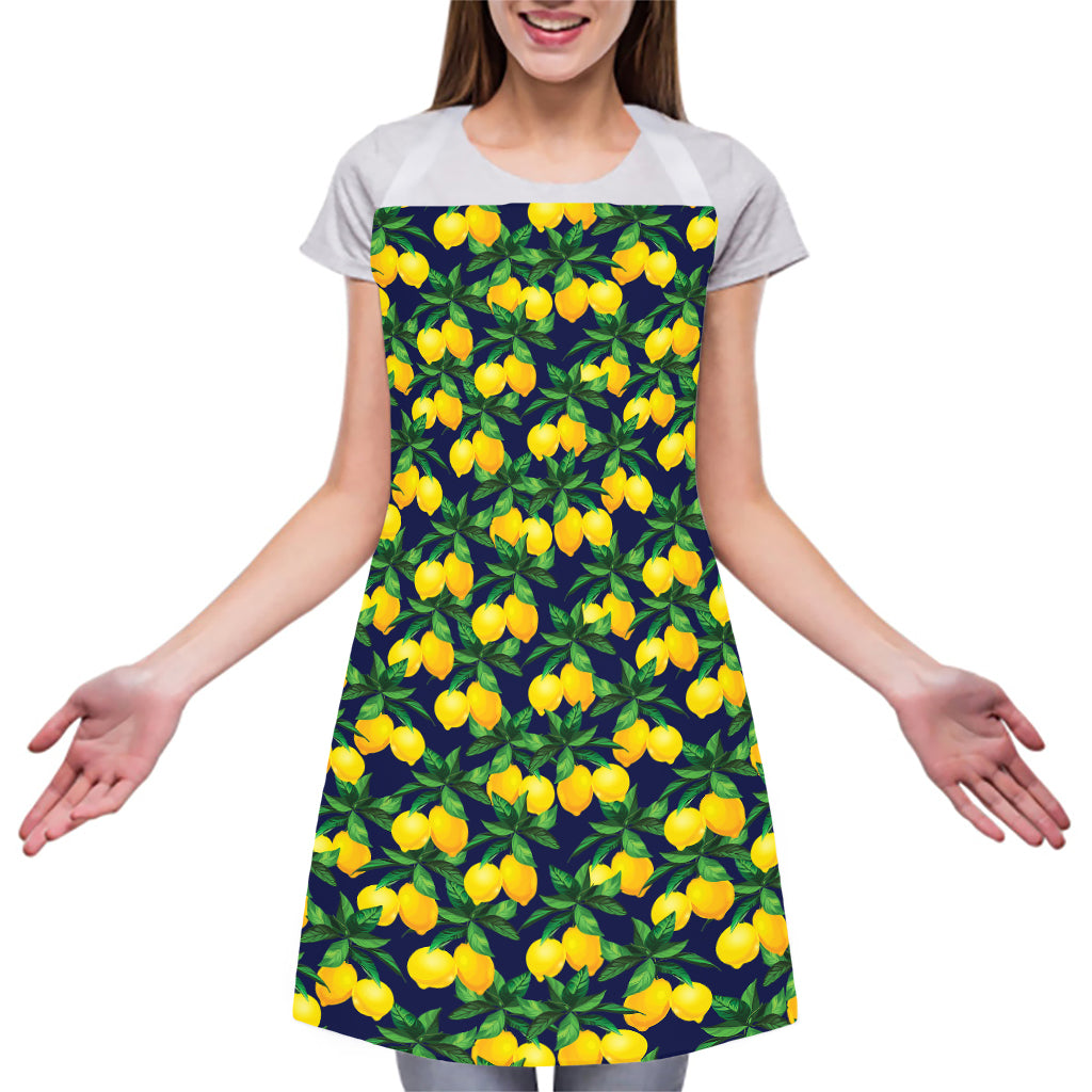 Tropical Lemon Pattern Print Adjustable Apron