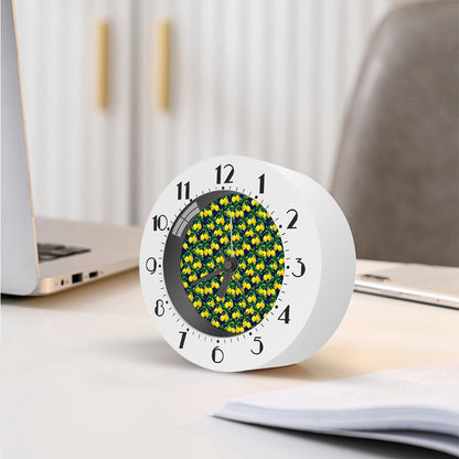Tropical Lemon Pattern Print Alarm Clock