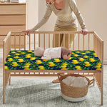 Tropical Lemon Pattern Print Baby Crib Sheet