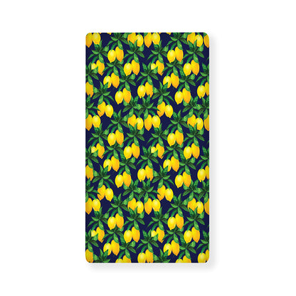 Tropical Lemon Pattern Print Baby Crib Sheet