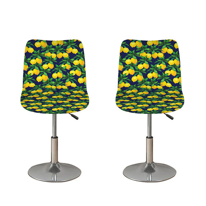 Tropical Lemon Pattern Print Bar Stool Covers