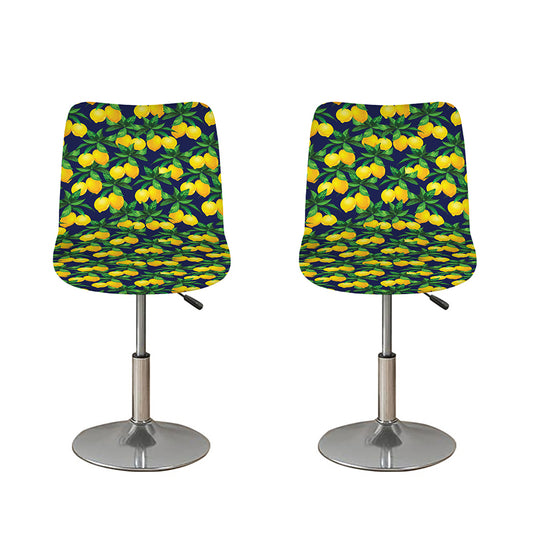 Tropical Lemon Pattern Print Bar Stool Covers