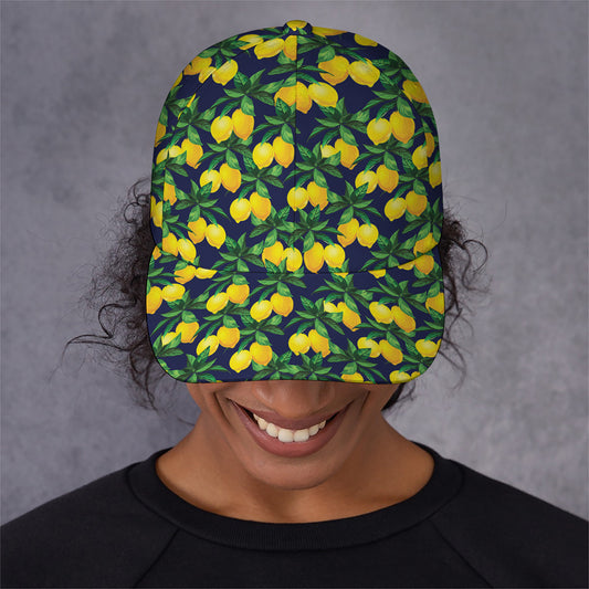 Tropical Lemon Pattern Print Baseball Cap