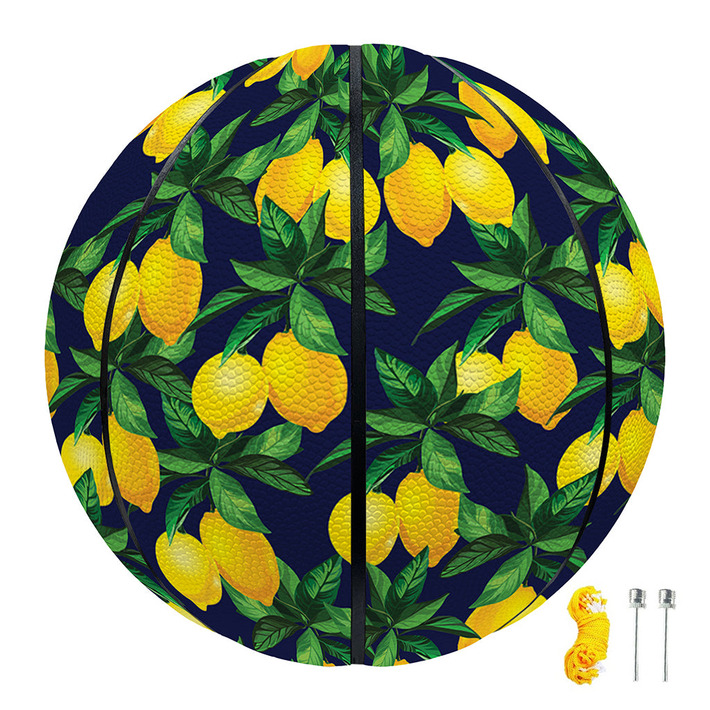 Tropical Lemon Pattern Print Basketball