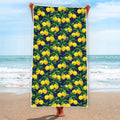 Tropical Lemon Pattern Print Beach Towel