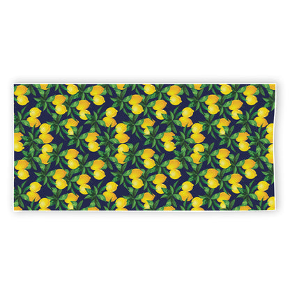 Tropical Lemon Pattern Print Beach Towel