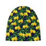 Tropical Lemon Pattern Print Beanie