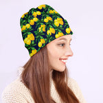 Tropical Lemon Pattern Print Beanie